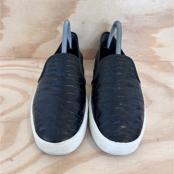 Vince - Preston Croc-Embossed - Slip-On Sneakers - Black - Women's - 8.5M - Picture 2 of 9